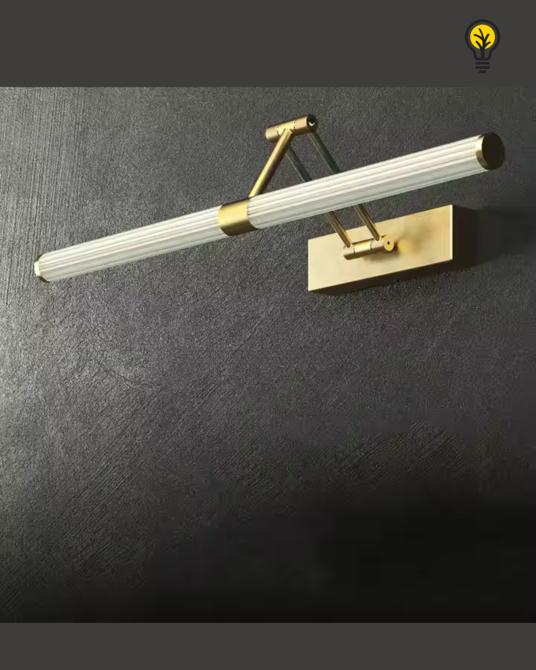 Aplique espejo led dorada