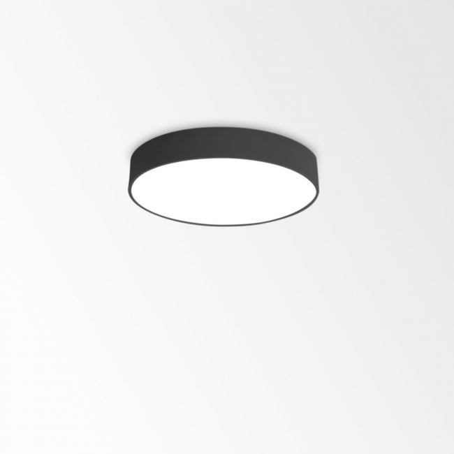 Lampara decorativa de disco de techo negra 30 cm