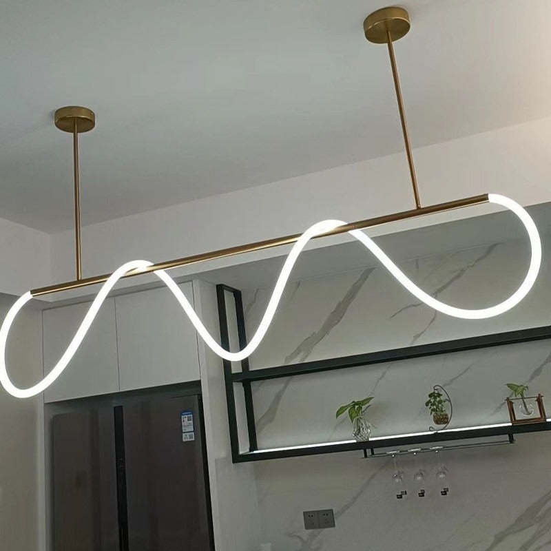 Lampara barra con neon led integrado en espiral