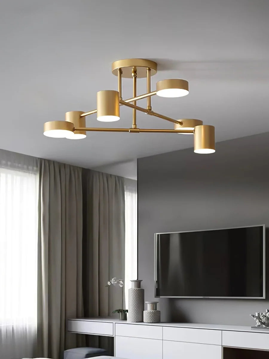 Lampara LED moderna de 6 cabezas 6500K