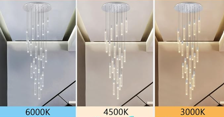 Lámpara a doble altura 25 cristales de resina-Disponible en Plateado